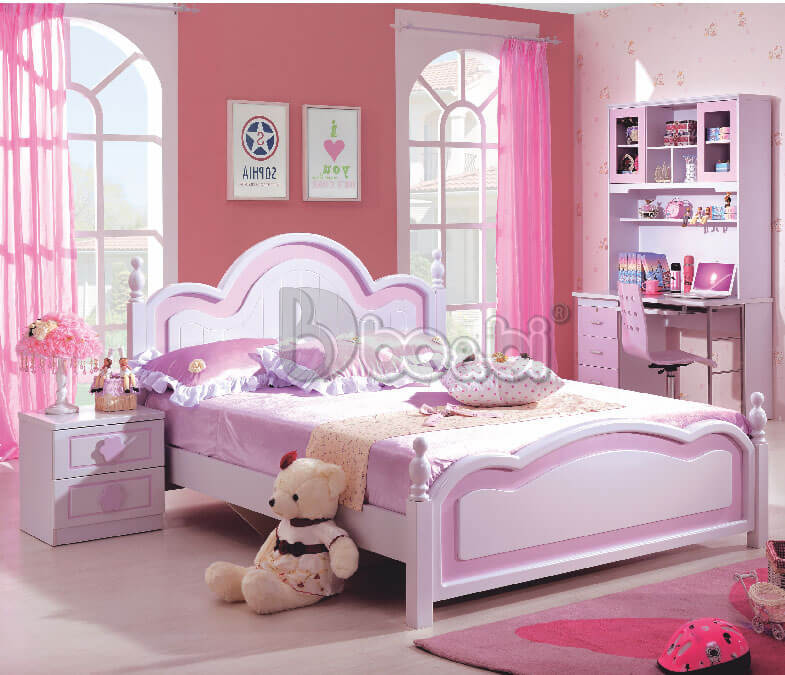 Bộ phòng ngủ màu hồng ngọt ngào BB BABYE816-3